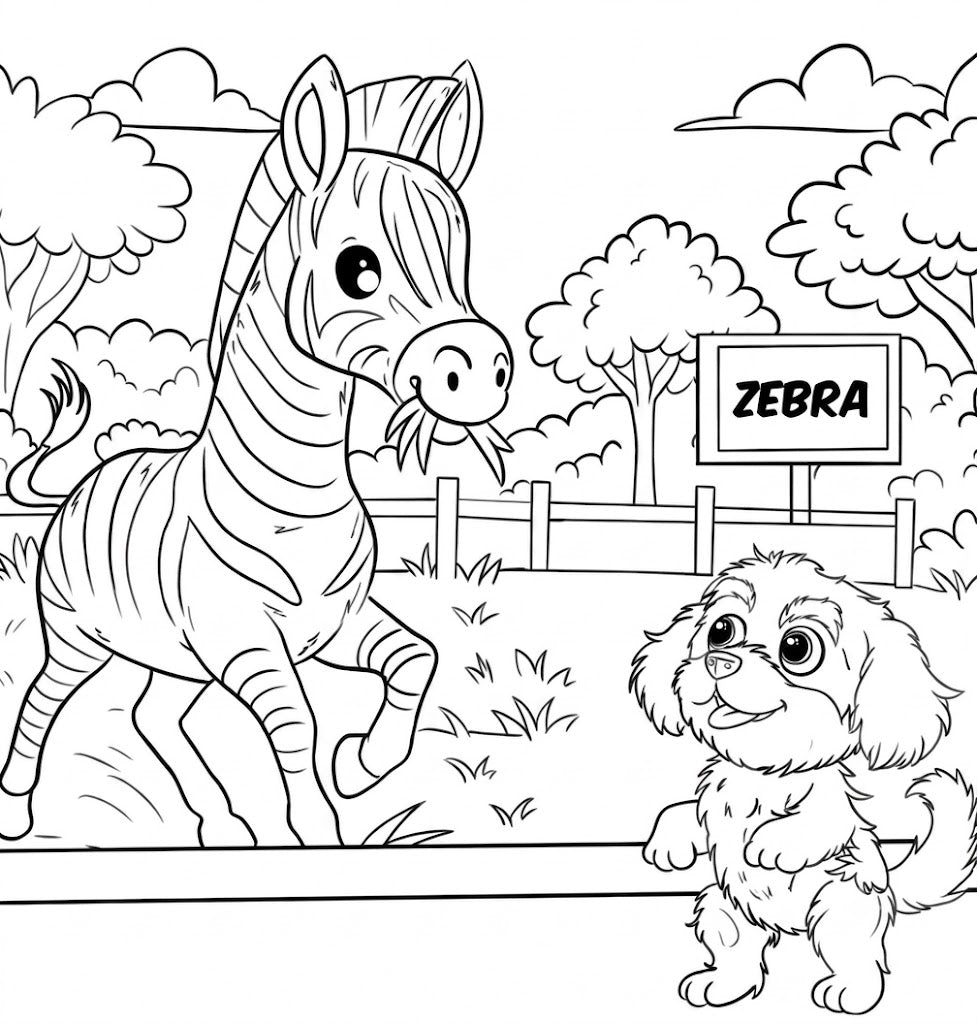 "Who's Who At The Zoo" Coloring Book
