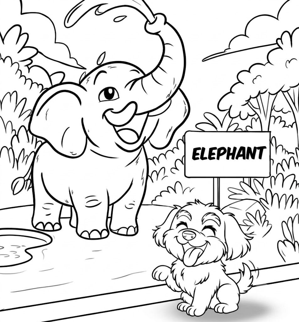 "Who's Who At The Zoo" Coloring Book