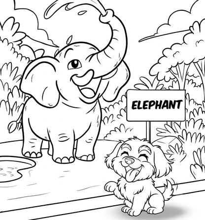 "Who's Who At The Zoo" Coloring Book