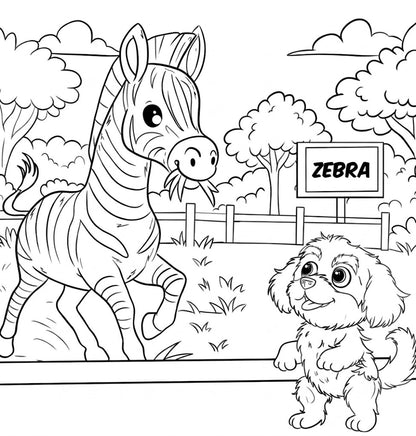 "Who's Who At The Zoo" Coloring Book