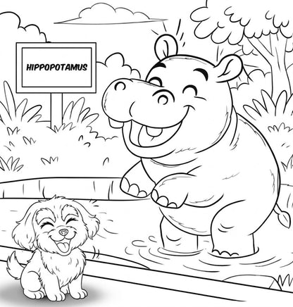 "Who's Who At The Zoo" Coloring Book